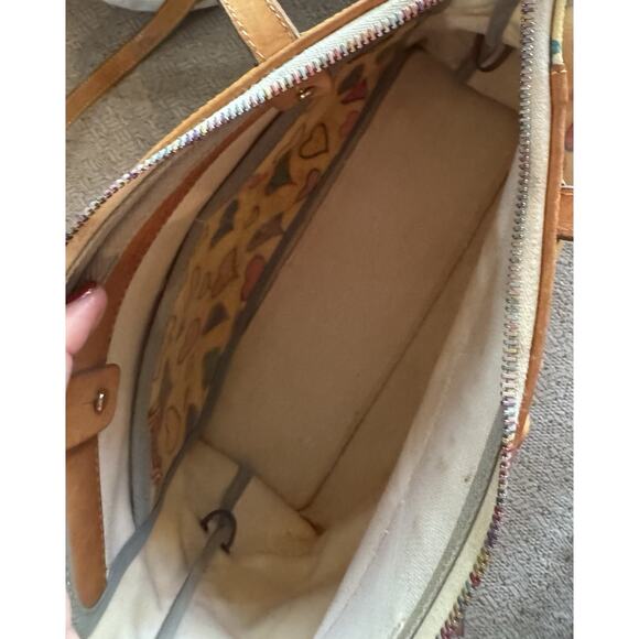 VINTAGE DOONEY & BOURKE Sweetheart Collection Scribble Heart Charm Shoulder Bag - Picture 13 of 16